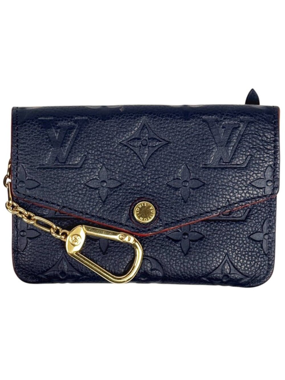 Louis Vuitton Pochette Cles Coin Purse Monogram Empreinte Marine Rouge